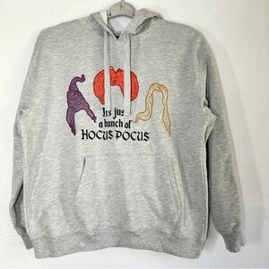 Disney Hocus Pocus Hoodie Junior XXL 19 Gray Pullover Sanderson Sisters Hair